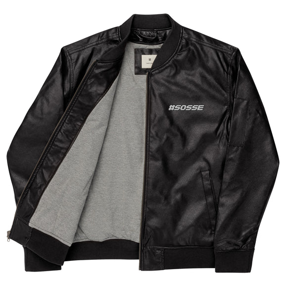 #Sosse Leather Bomber Jacka