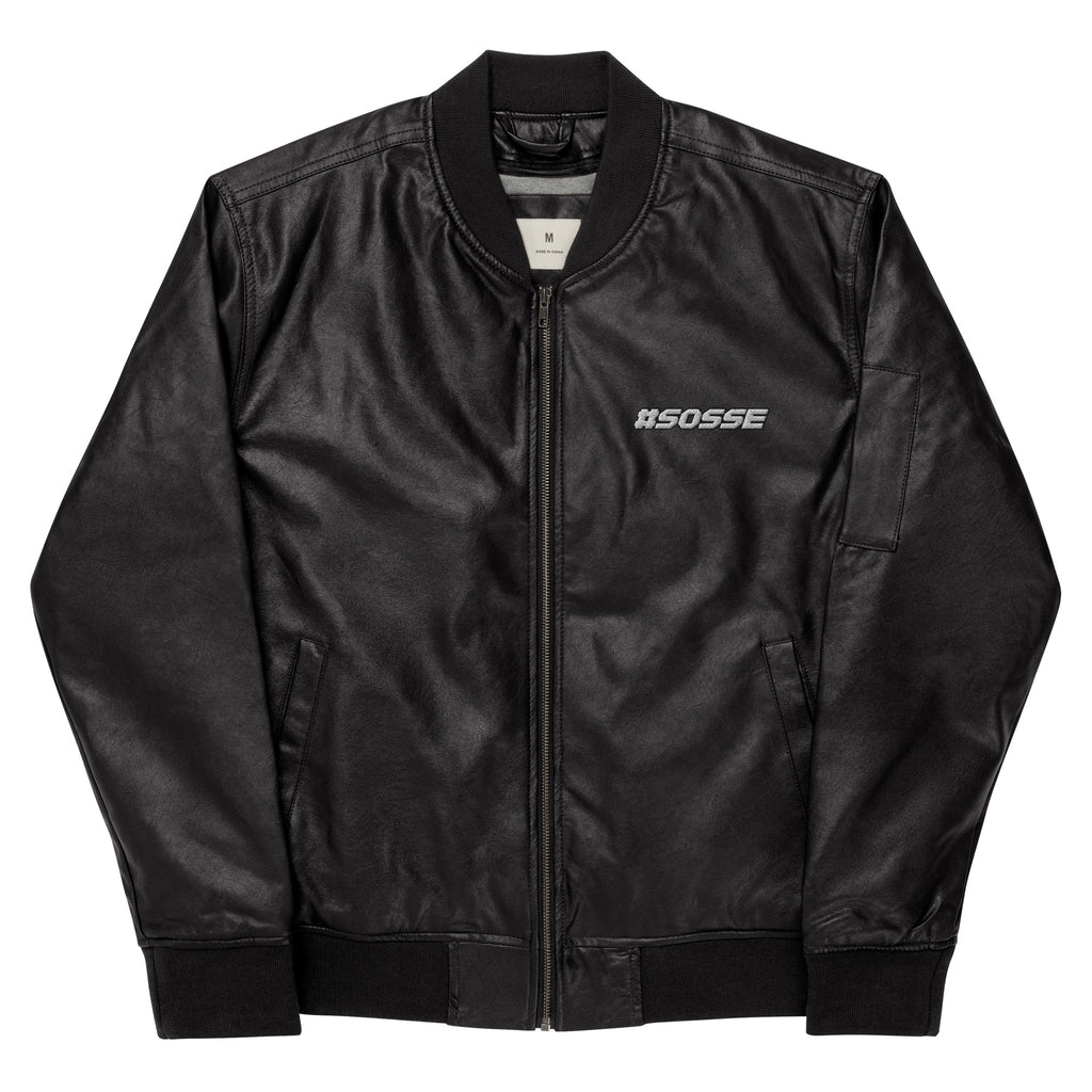 #Sosse Leather Bomber Jacka