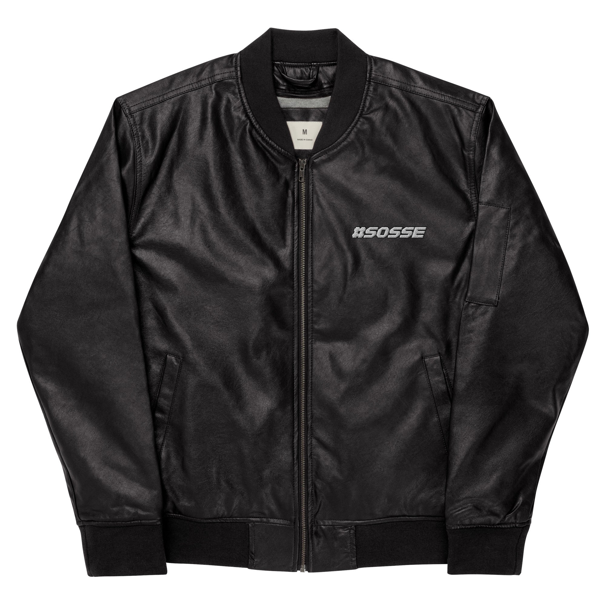 #Sosse Leather Bomber Jacka