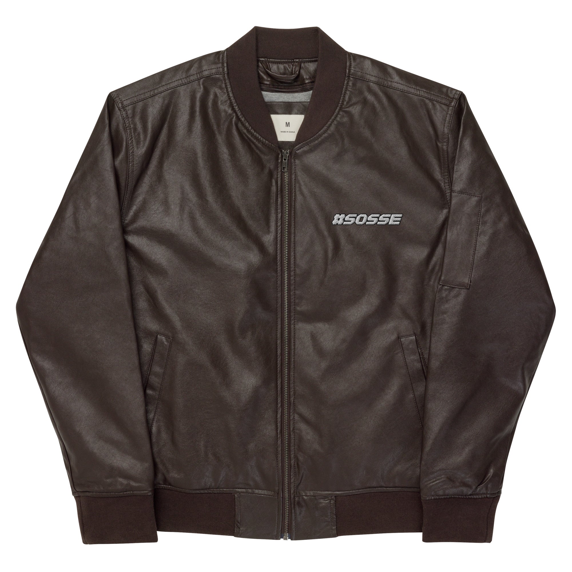 #Sosse Leather Bomber Jacka