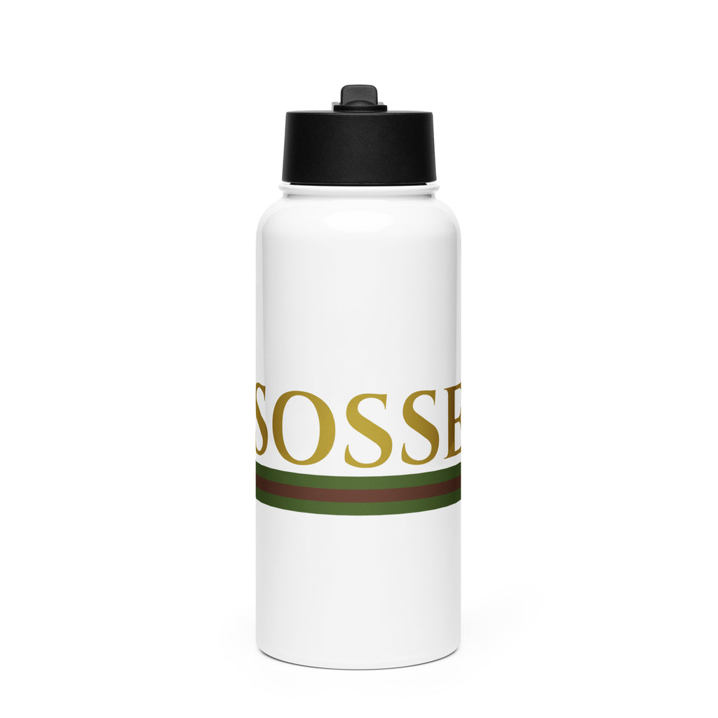 Sosse Lyx- Vattenflaska i rostfritt stål med sugrörslock