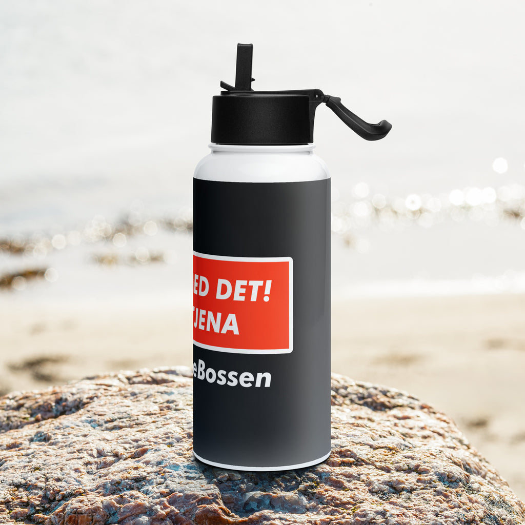 Tjena tjena- Vattenflaska i rostfritt stål med sugrörslock