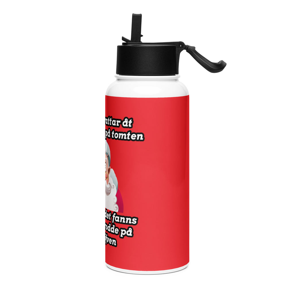 Tomten- Vattenflaska i rostfritt stål med sugrörslock