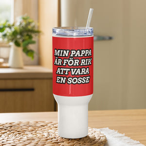 Min pappa är för rik att vara en sosse- Resemugg med handtag