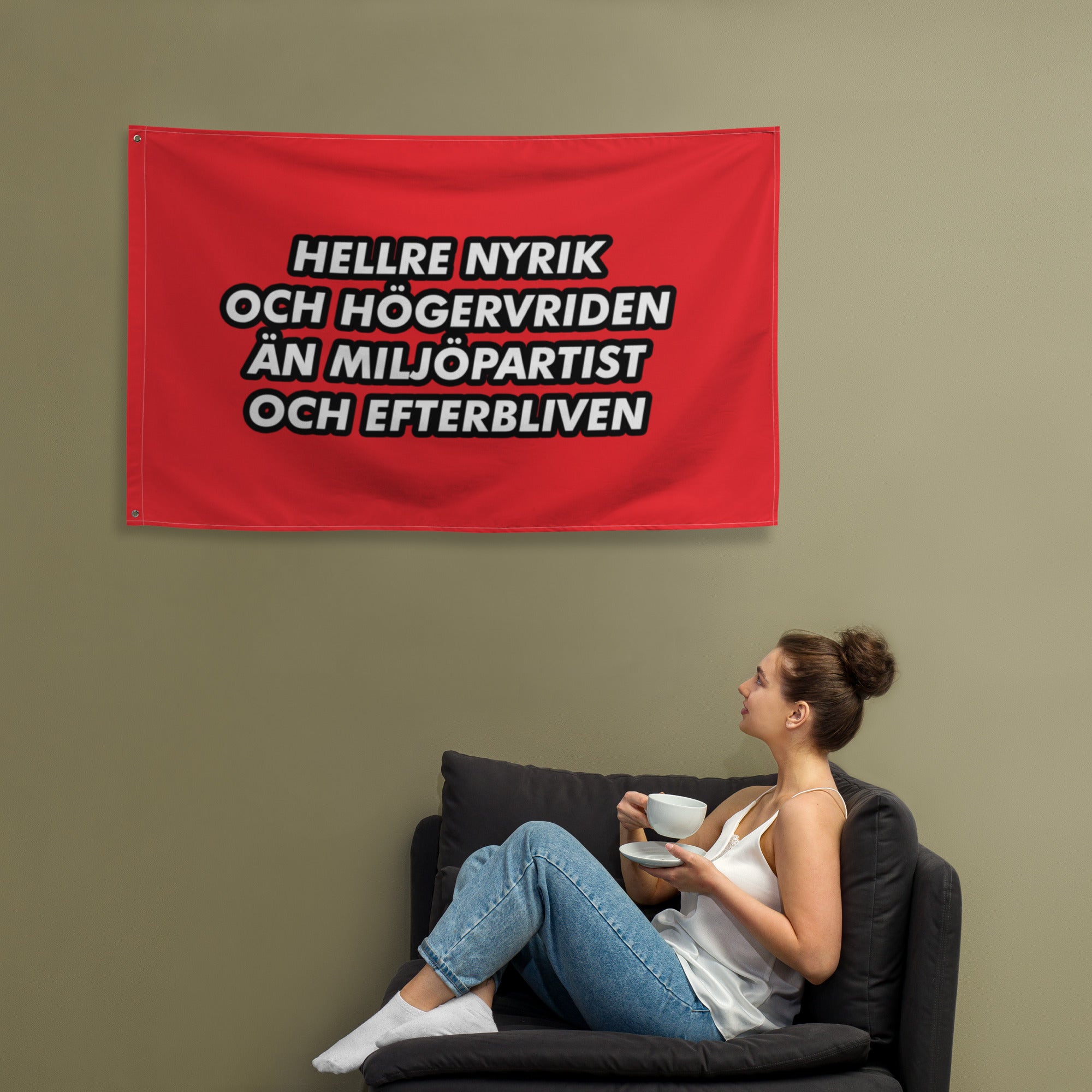 Hellre nyrik och höger vriden - Flagga