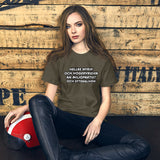 Kortärmad t-shirt i unisex-modell "Hellre nyrik & högervriden än miljöpartist & efterbliven"